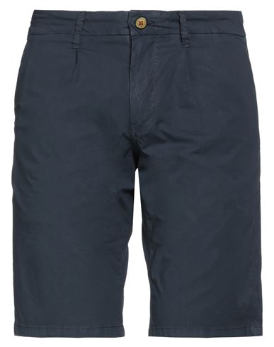 Impure Man Shorts & Bermuda Shorts Navy Blue Size 34 Cotton, Elastane