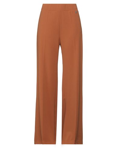 Berna Woman Pants Tan Size S Polyester, Elastane In Brown
