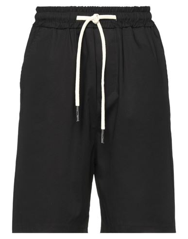 Dressism. Man Shorts & Bermuda Shorts Black Size L Cotton, Elastane