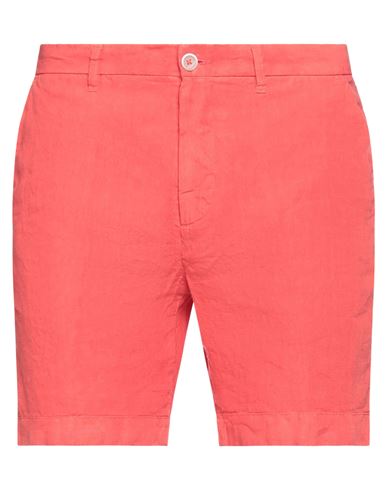 120% Lino Man Shorts & Bermuda Shorts Tomato Red Size 28 Linen