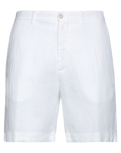 120% Lino Man Shorts & Bermuda Shorts White Size 38 Linen In White