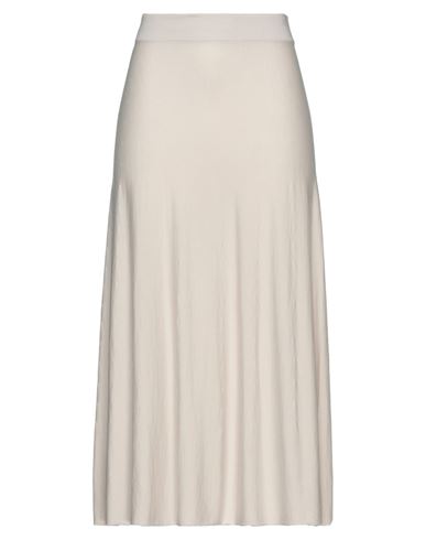 Fedeli Woman Midi Skirt Beige Size 6 Virgin Wool, Polyester In Sand