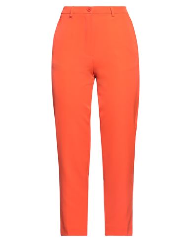 Vicolo Woman Pants Orange Size S Polyester, Elastane
