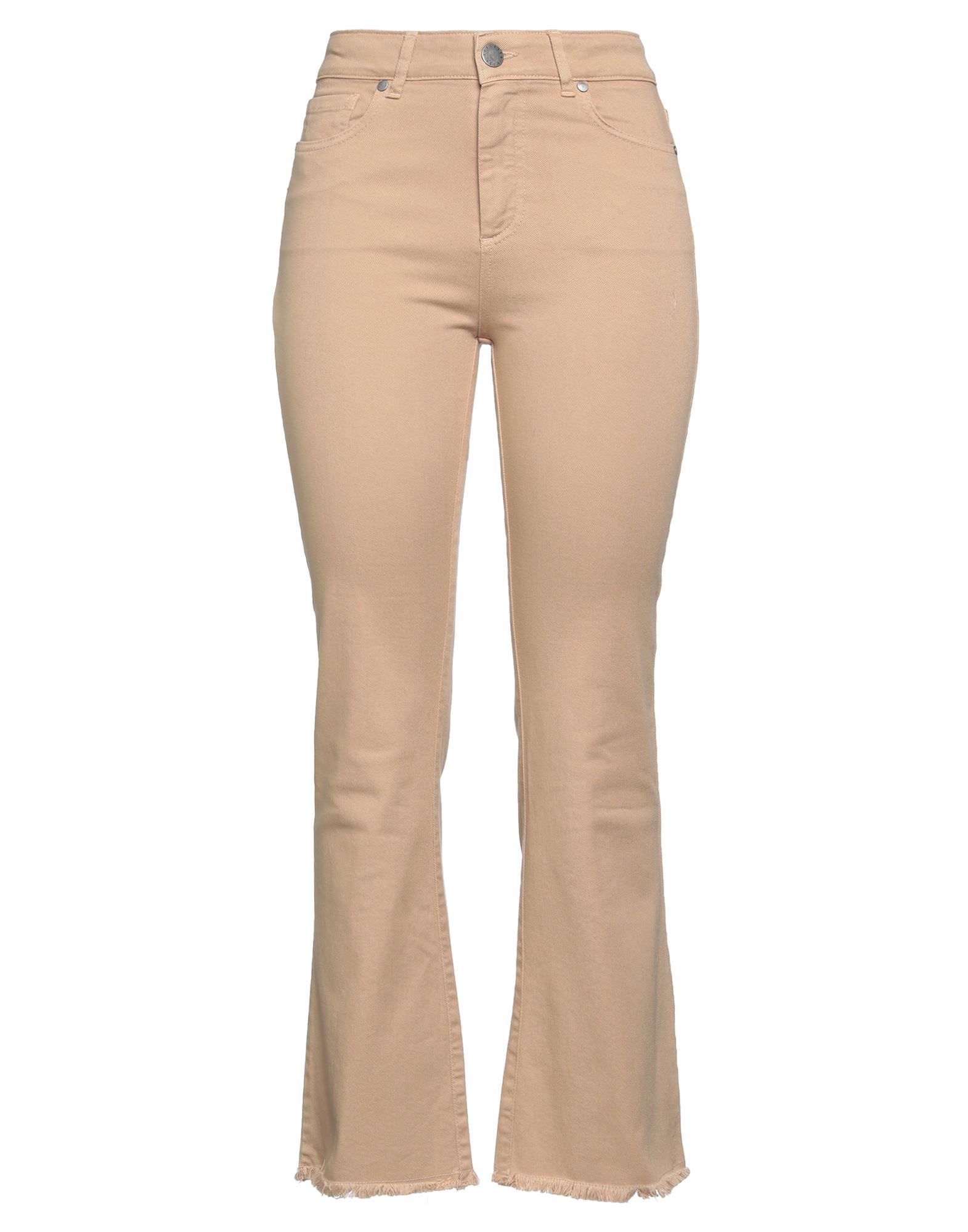 Shop Federica Tosi Woman Jeans Sand Size 28 Cotton, Elastane In Beige