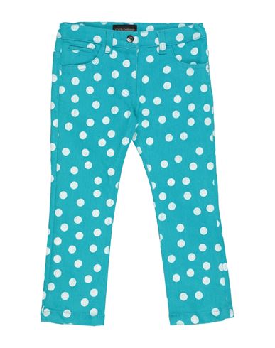 Dolce & Gabbana Babies'  Toddler Girl Pants Turquoise Size 3 Cotton, Elastane In Blue