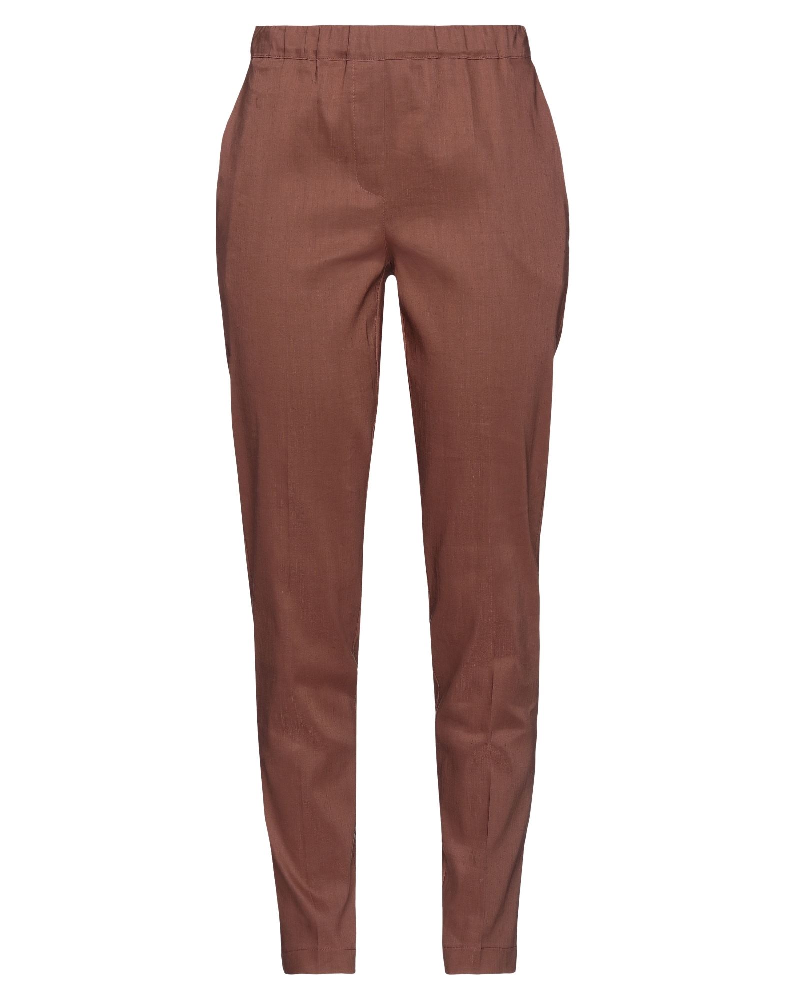 Shop D-exterior D. Exterior Woman Pants Brown Size 8 Linen, Elastane