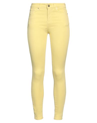 Fracomina Woman Jeans Light Yellow Size 25 Cotton, Polyester, Elastane