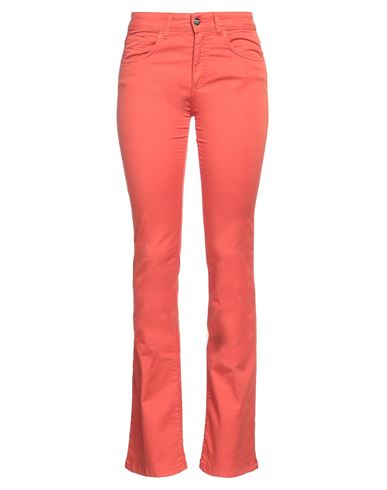 Fracomina Woman Pants Rust Size 32 Cotton, Elastane In Red