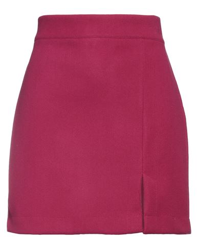Haveone Woman Mini Skirt Magenta Size M Acrylic, Polyester, Wool