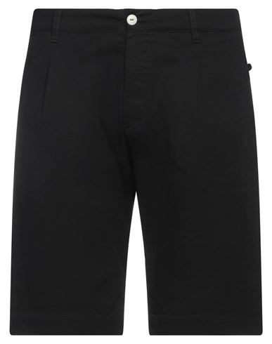 Officina 36 Man Shorts & Bermuda Shorts Black Size 34 Cotton, Elastane