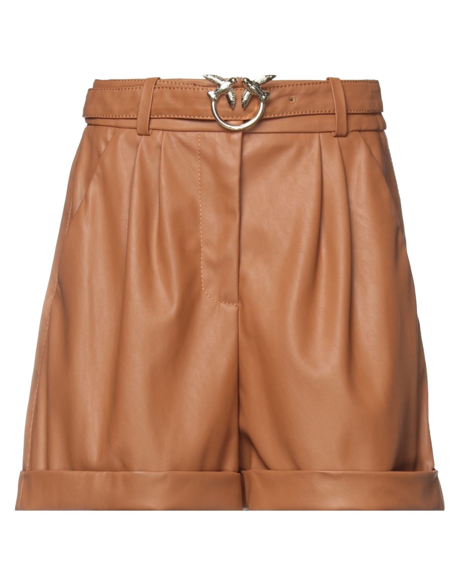Pinko Woman Shorts & Bermuda Shorts Brown Size 8 Polyester, Polyurethane
