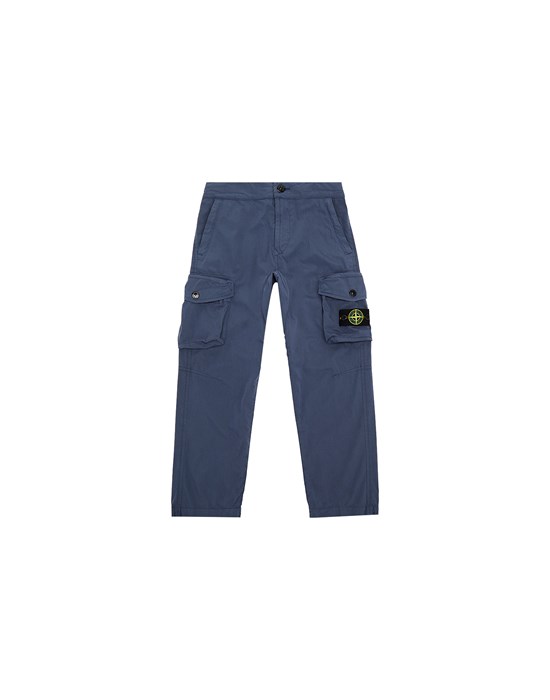 TROUSERS Herr 30701 COTTON/POLYESTER CANVAS_GARMENT DYED Front STONE ISLAND KIDS