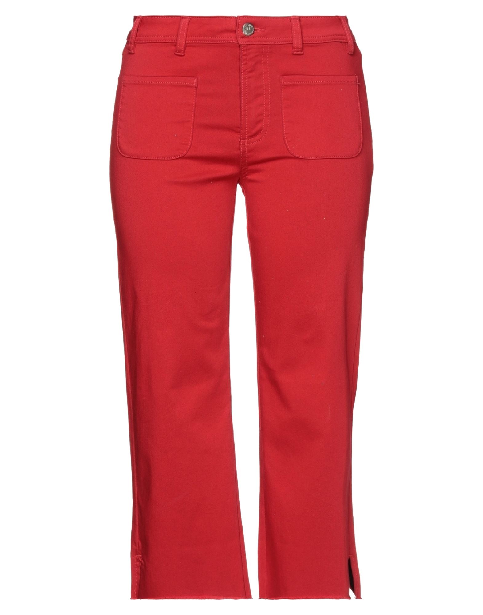 Sh By Silvian Heach Cropped Pants In Red