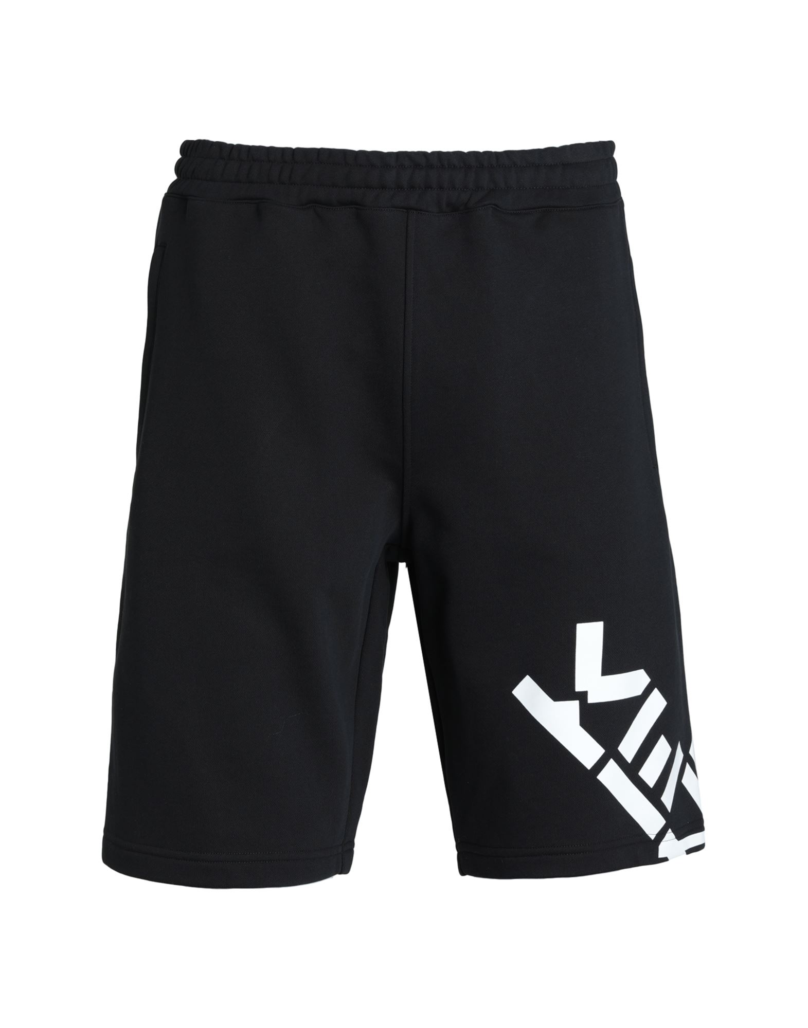 Kenzo Black Logo-print Bermuda Shorts In Black