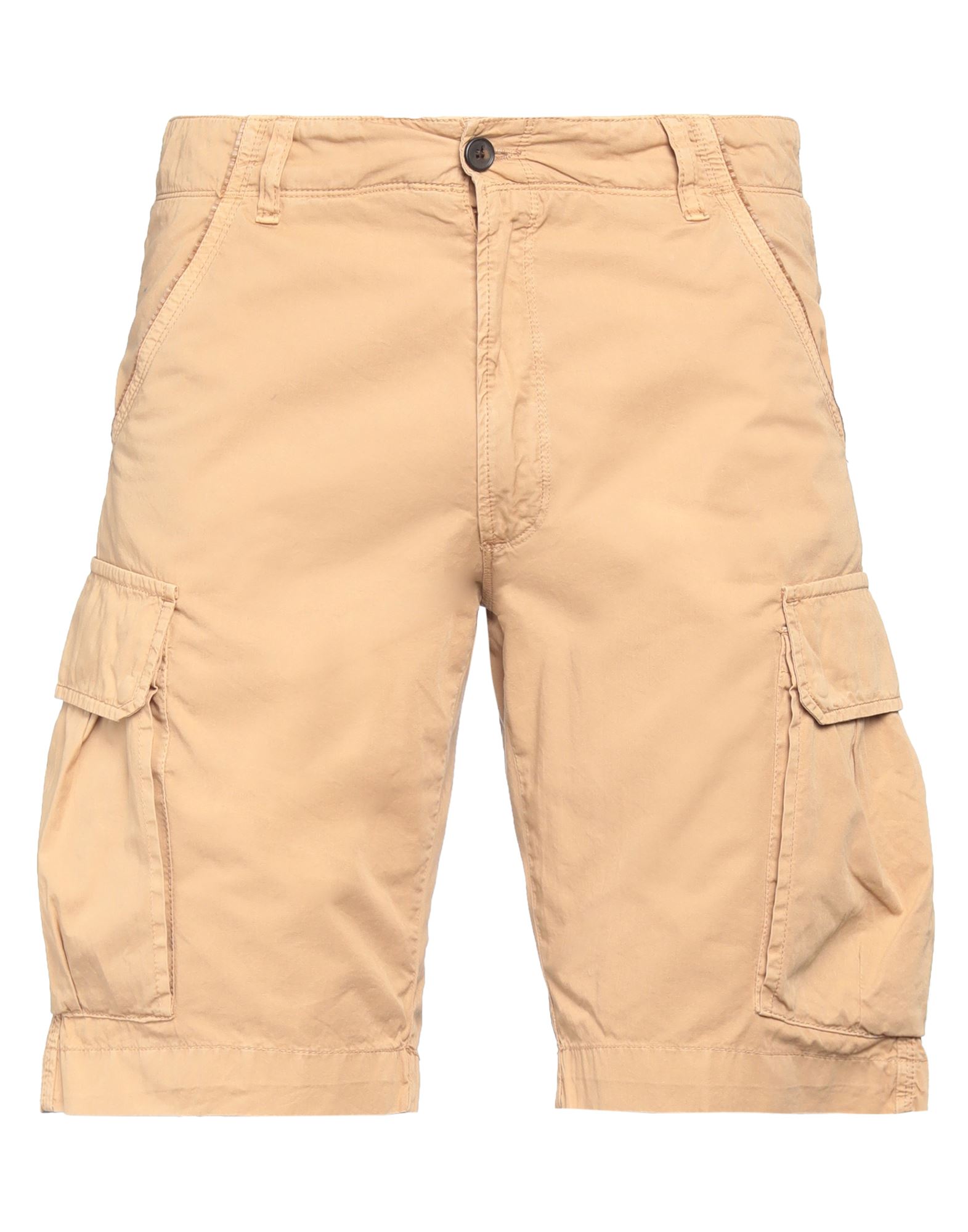 Shop Perfection Man Shorts & Bermuda Shorts Camel Size 32 Cotton In Beige