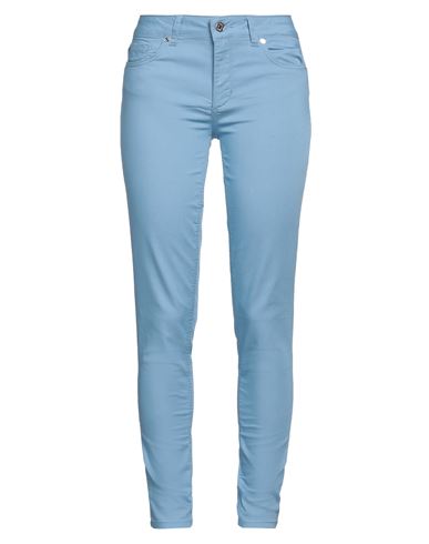 Liu •jo Woman Pants Azure Size 28w-30l Cotton, Polyester, Elastane In Blue