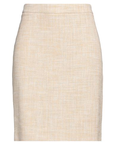 Shop Boutique Moschino Woman Mini Skirt Beige Size 10 Cotton, Polyester