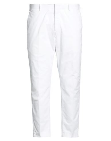 Pt Torino Man Pants White Size 38 Cotton, Elastane