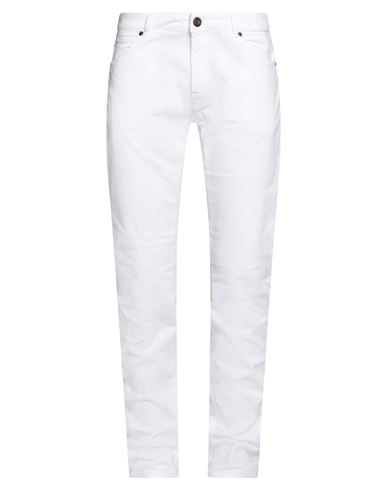 Pt Torino Man Pants White Size 35 Cotton, Elastane