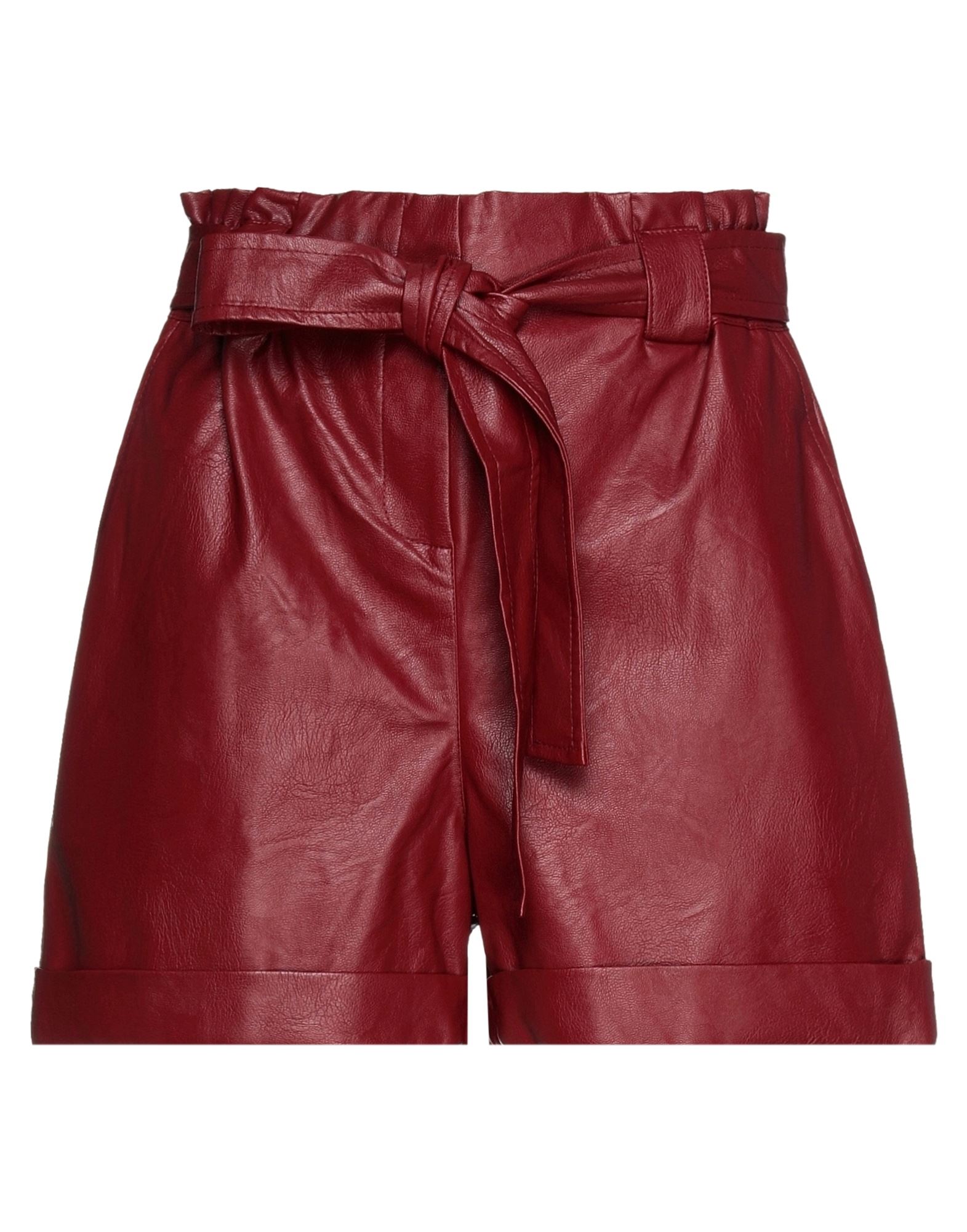 Odì Odì Woman Shorts & Bermuda Shorts Burgundy Size Xs Polyurethane, Viscose In Red