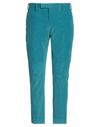 Pt Torino Man Pants Turquoise Size 36 Cotton, Elastane In Blue