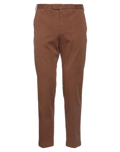 Pt Torino Man Pants Brown Size 36 Cotton, Elastane In Brown