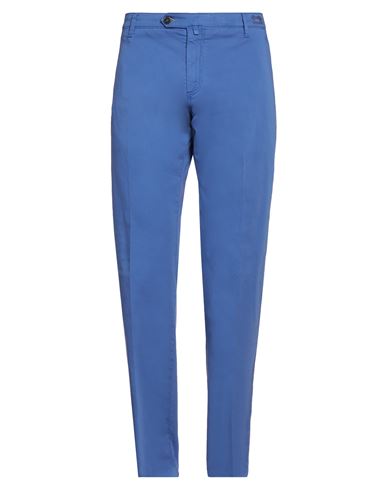 Shop Jacob Cohёn Man Pants Bright Blue Size 38 Cotton, Elastane