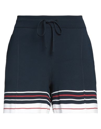 Thom Browne Woman Shorts & Bermuda Shorts Midnight Blue Size 4 Viscose, Polyester