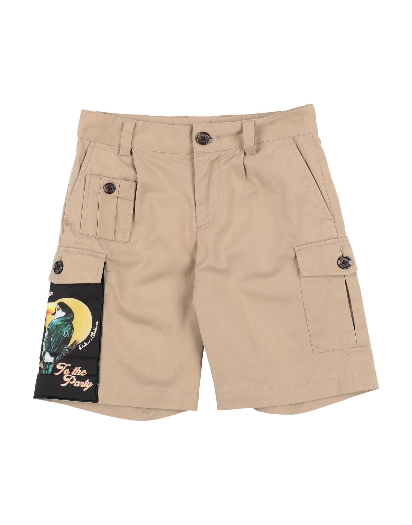Dolce & Gabbana Kids'  Toddler Boy Shorts & Bermuda Shorts Sand Size 7 Cotton, Elastane