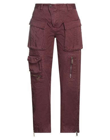 Dsquared2 Woman Pants Burgundy Size 2 Cotton, Elastane In Red