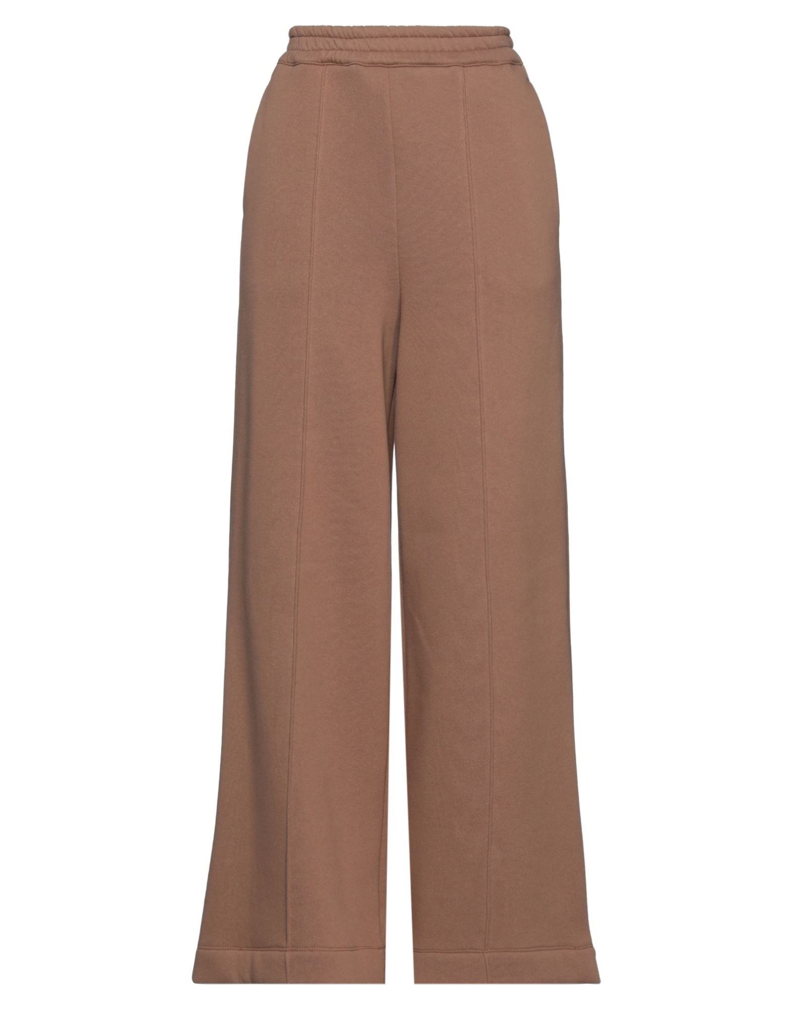 SOLOTRE SOLOTRE WOMAN PANTS CAMEL SIZE 0 COTTON, POLYESTER