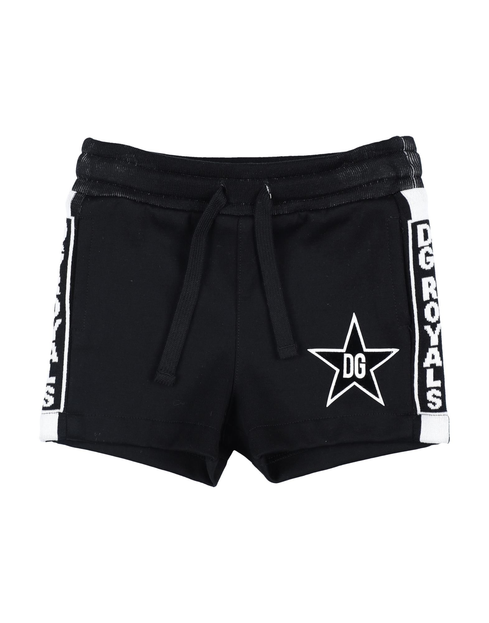 Dolce & Gabbana Kids'  Newborn Boy Shorts & Bermuda Shorts Black Size 3 Cotton