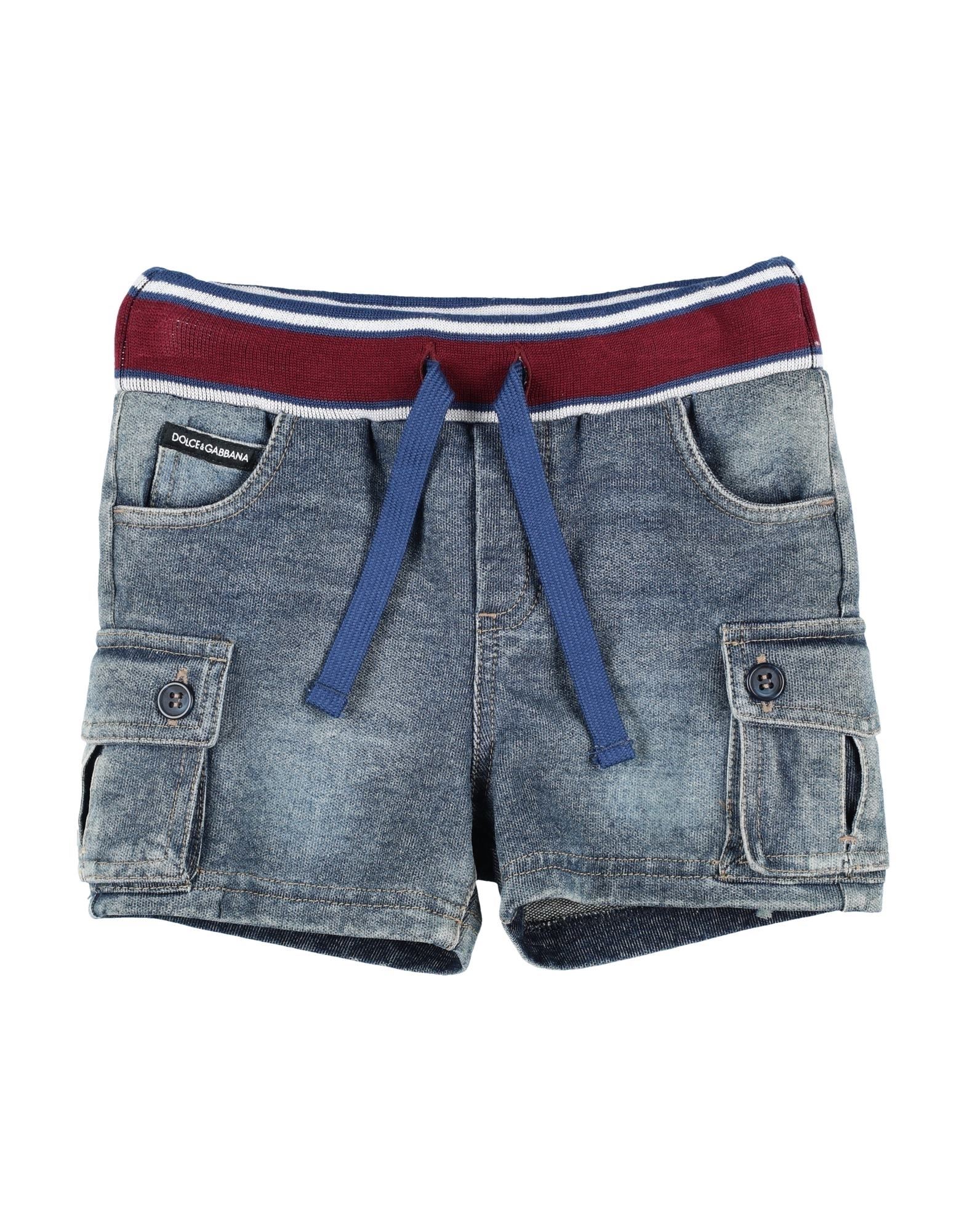 Dolce & Gabbana Kids'  Newborn Boy Shorts & Bermuda Shorts Blue Size 3 Cotton, Elastane