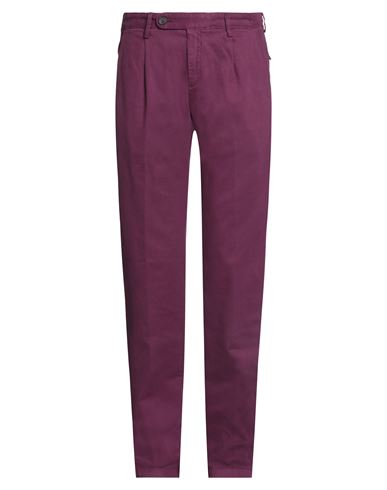 Massimo Alba Man Pants Deep Purple Size 38 Cotton, Cashmere, Elastane In Purple