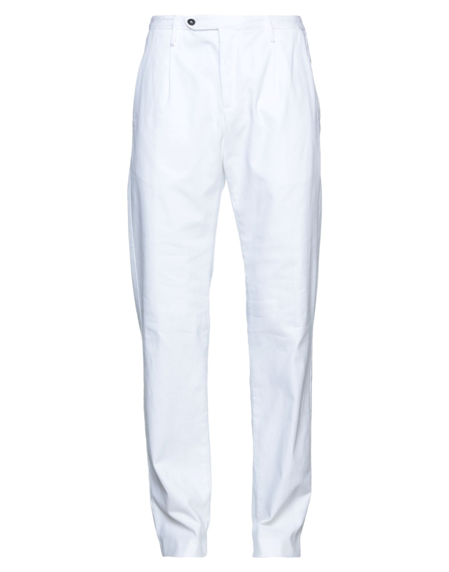Massimo Alba Man Pants White Size 34 Cotton, Cashmere, Elastane