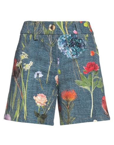 Boutique Moschino Woman Denim Shorts Slate Blue Size 12 Cotton