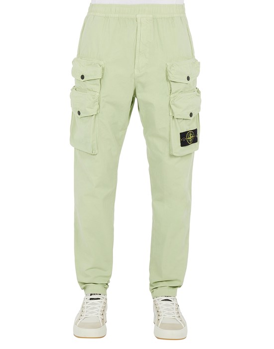  STONE ISLAND 314WA CARGO PANTS 'OLD' EFFECT​ Trousers Man Light Green