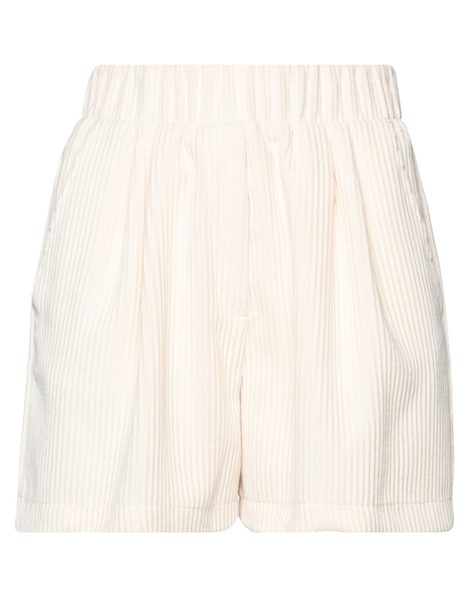 Gna Gina Gorgeous Woman Shorts & Bermuda Shorts Ivory Size 10 Polyester, Polyamide In White