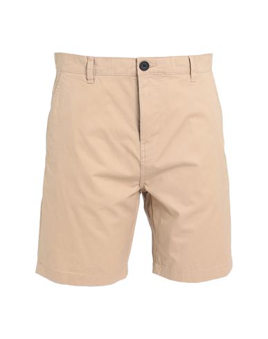 Selected Homme Man Shorts & Bermuda Shorts Sand Size Xl Organic Cotton, Cotton, Elastane In Beige