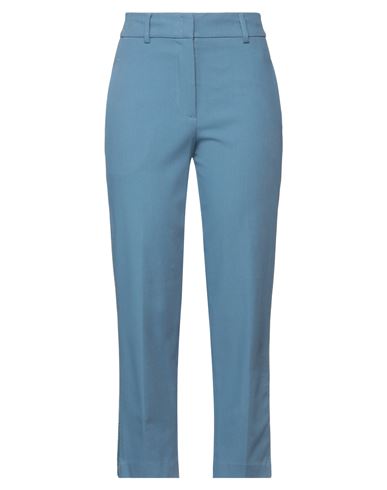 Seventy Sergio Tegon Woman Pants Pastel Blue Size 10 Cotton, Elastane
