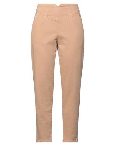 Jijil Woman Denim Pants Camel Size 8 Cotton, Elastane In Beige