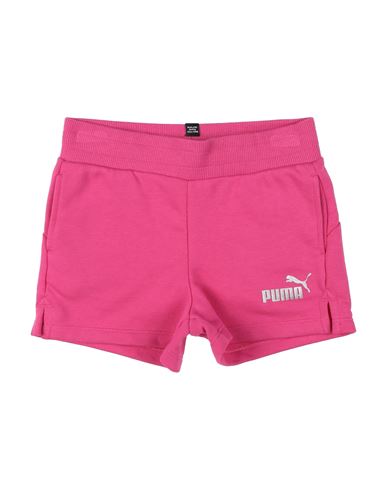 Puma Babies'  Ess+ Shorts Tr G Toddler Girl Shorts & Bermuda Shorts Magenta Size 6 Cotton, Polyester, Elastan