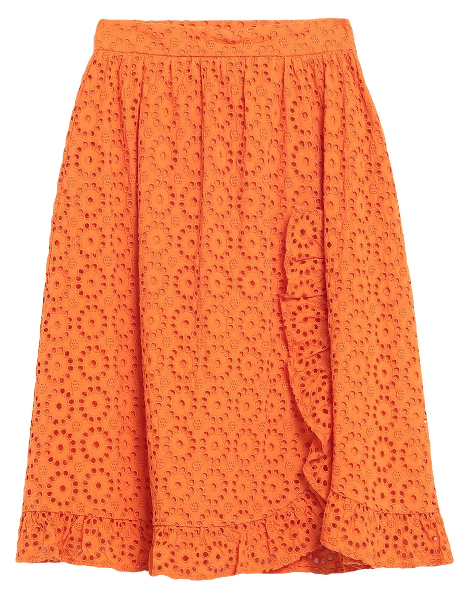 Be Blumarine Midi Skirts In Orange