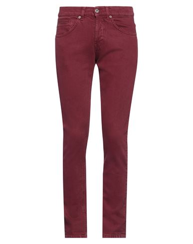 Shop Dondup Man Jeans Garnet Size 29 Cotton, Elastane In Red
