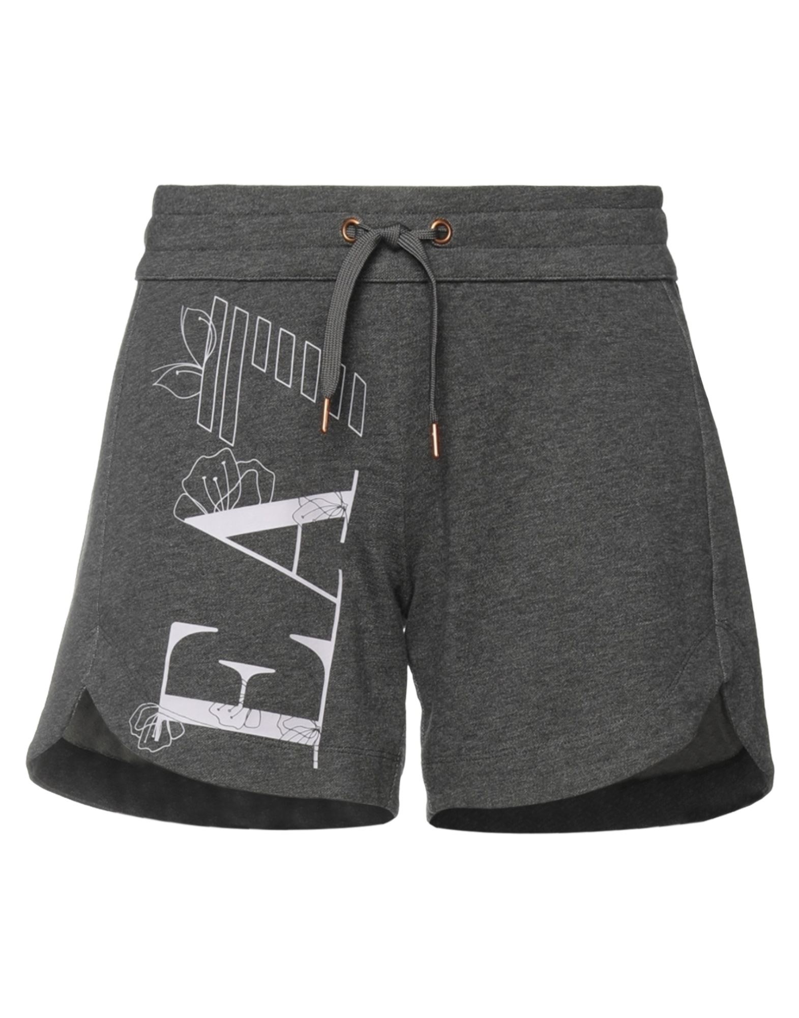 Ea7 Woman Shorts & Bermuda Shorts Lead Size Xs Cotton, Elastane In Grey