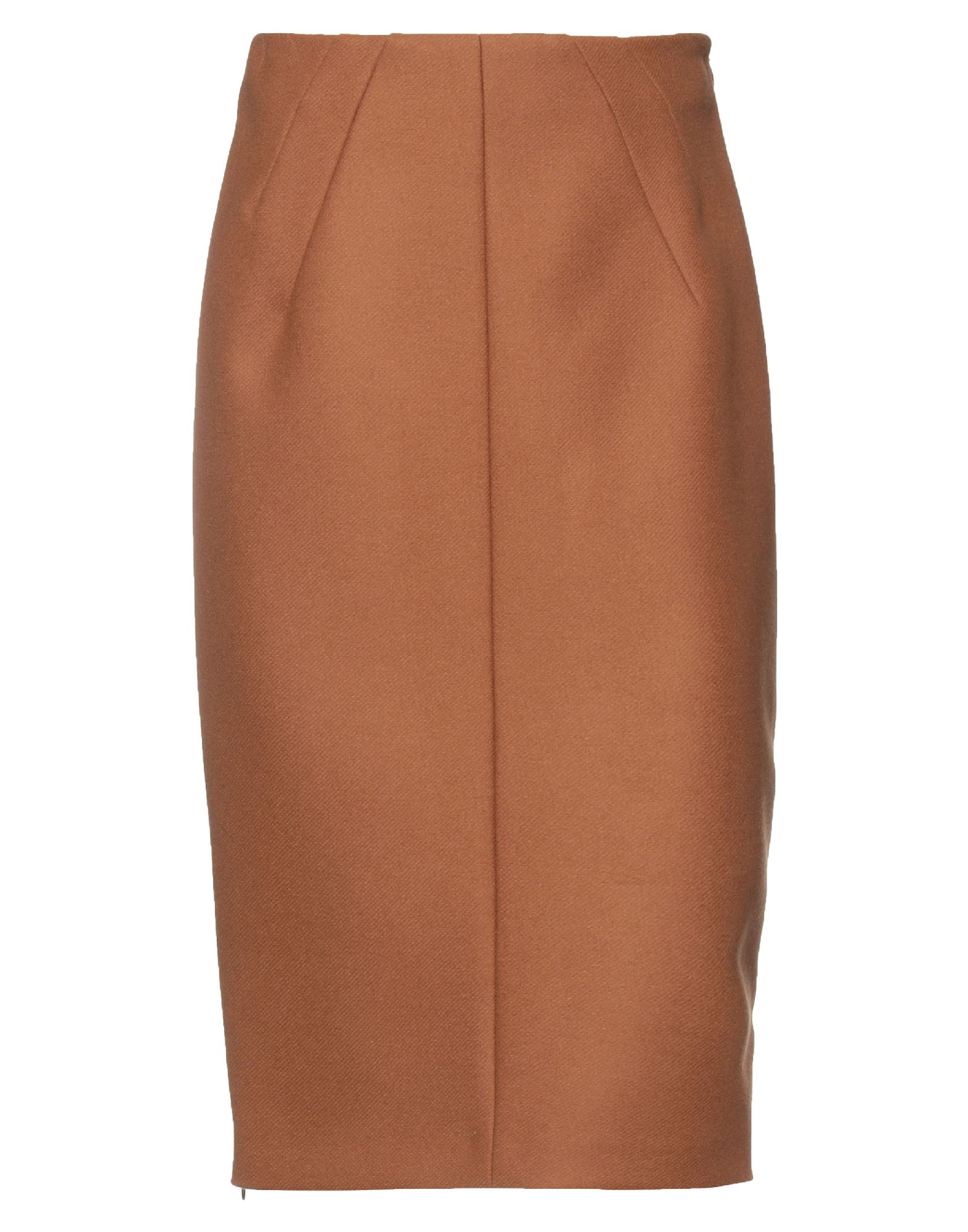 Ndegree21 Midi Skirts In Camel