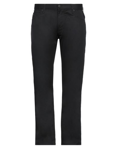Emporio Armani Man Pants Black Size 40w-32l Cotton, Elastane In Black