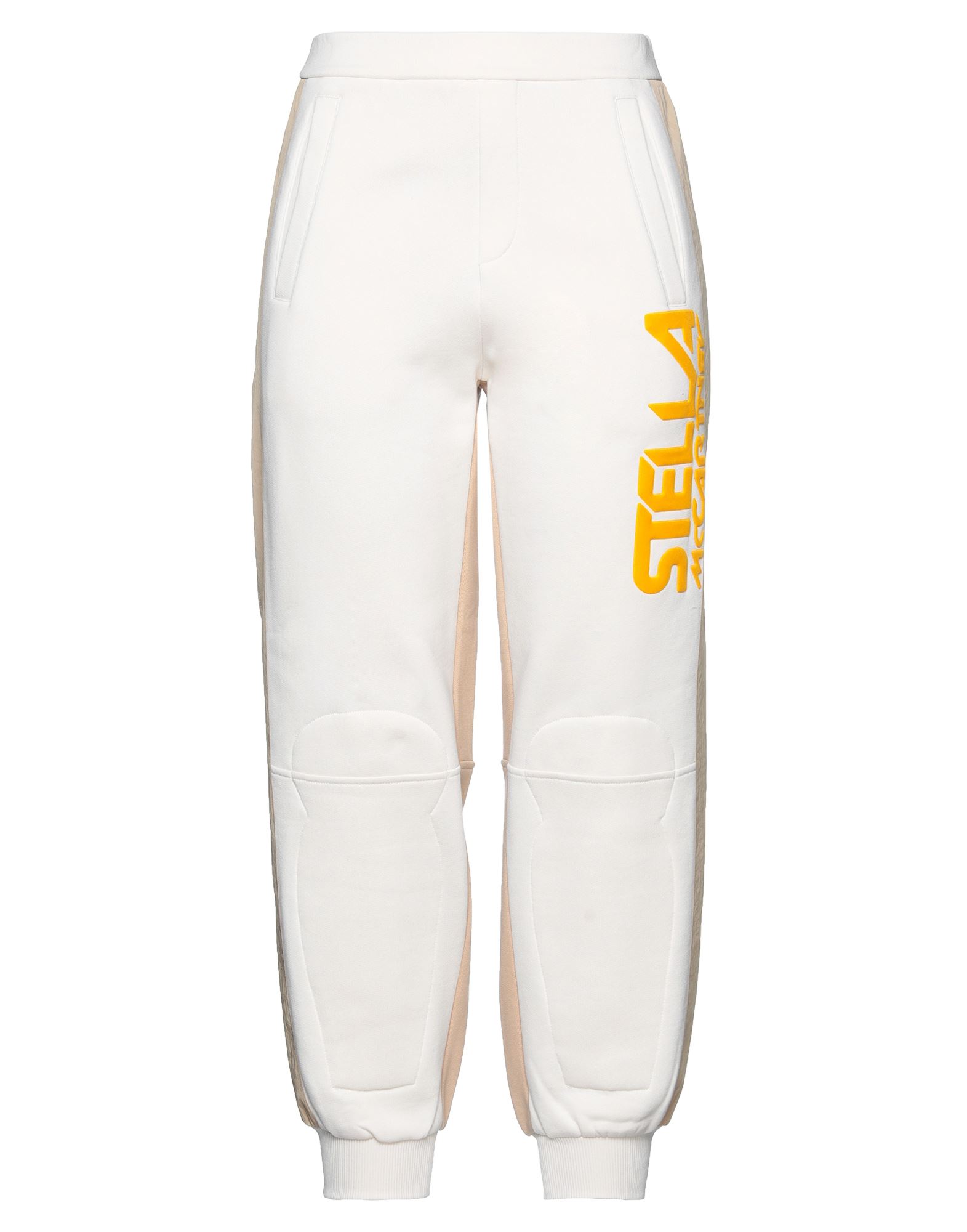 Stella Mccartney Ladies Log Print Tracksuit Cotton Trousers In Neutral