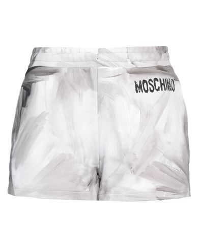 Moschino Woman Shorts & Bermuda Shorts Light Grey Size 12 Cotton In Grey
