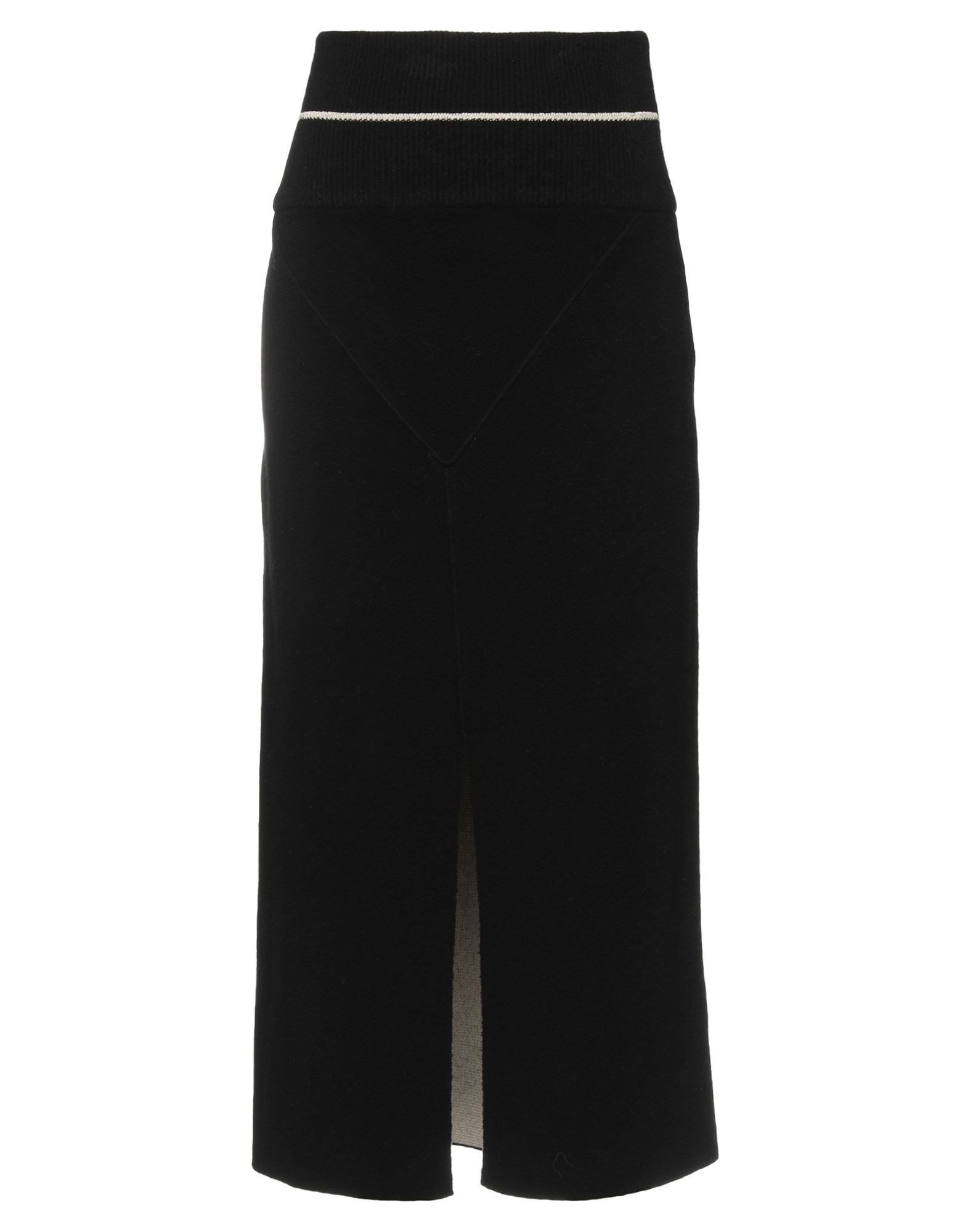 Shop Moncler 2  1952 Woman Midi Skirt Black Size M Polyester, Wool, Polyamide, Elastane